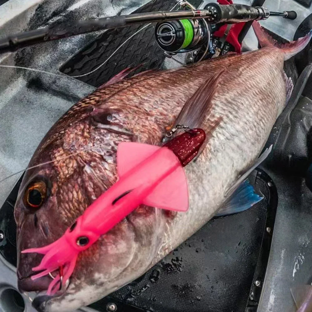 Señuelo Wahoo de agua salada, 170g, 200g, 250g, cebo de calamar de silicona, cabeza de plantilla, atún, Jigging, Mahi, pez vela, gran juego, pesca, curricán, Lerrue - imagen 3