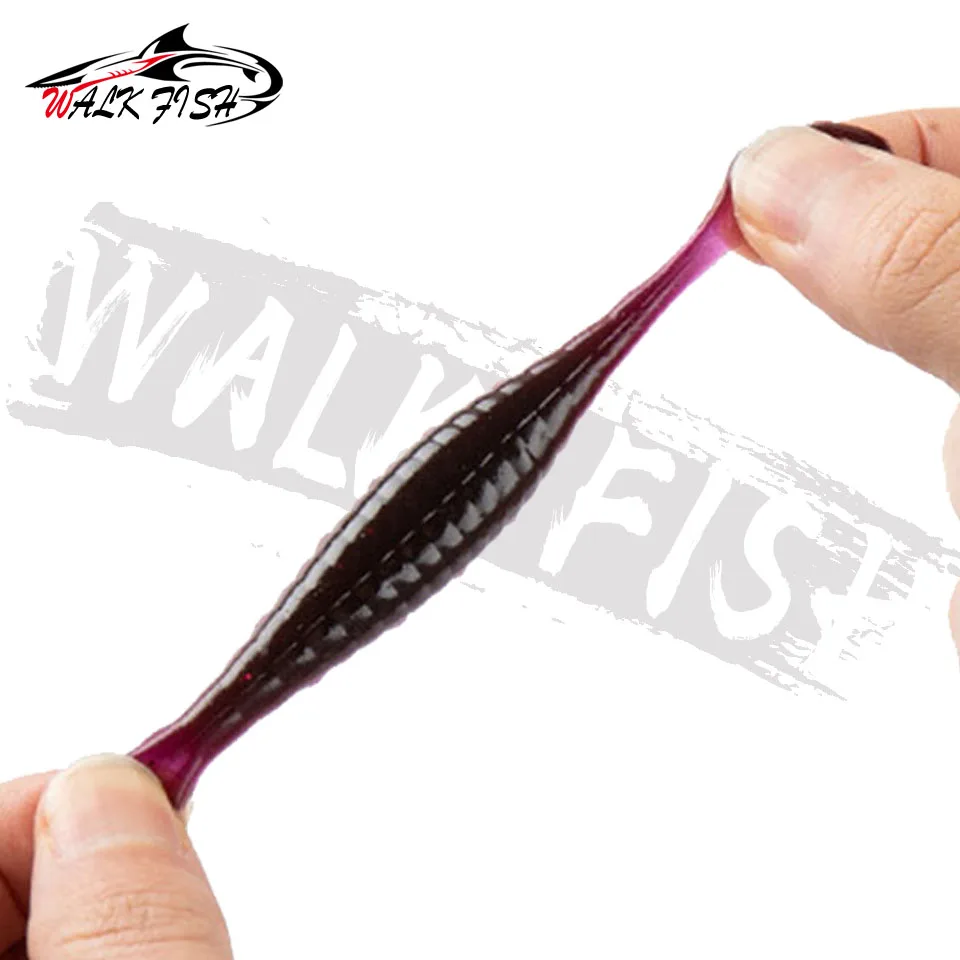 WALK FISH-SEÑUELOS blandos flotantes para pesca, cebos de plástico de 6 piezas, 80mm, 3,3g, gusano de pesca, TPR, Lucio, piscardo, Swimbait, Jigging - imagen 5