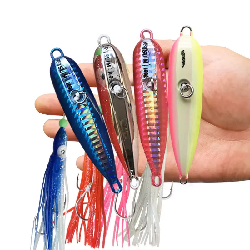 Inchiku Jig AS Señuelo metálico con falda de pulpo para pesca