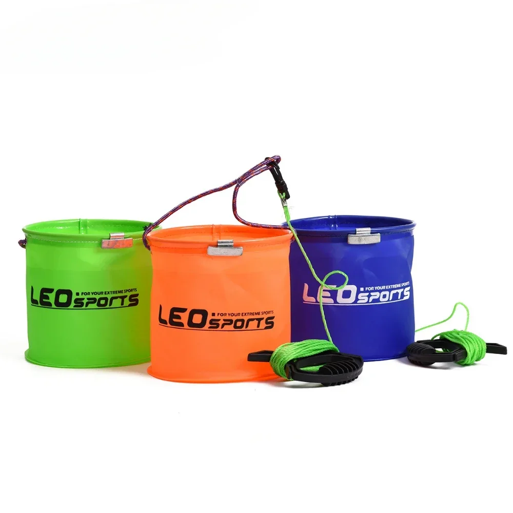 Cubo EVA, aparejos de pesca, cubo, tanque, cubo de pescado, duradero y duradero, compresión azul verde, resistencia a la abrasión - imagen 2