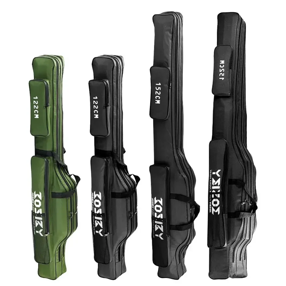 JOSBY-bolsas de pesca plegables multifuncionales para exteriores, bolso cruzado de un solo hombro, almacenamiento de señuelos de pescado, herramienta de pesca, 122-182CM - imagen 2