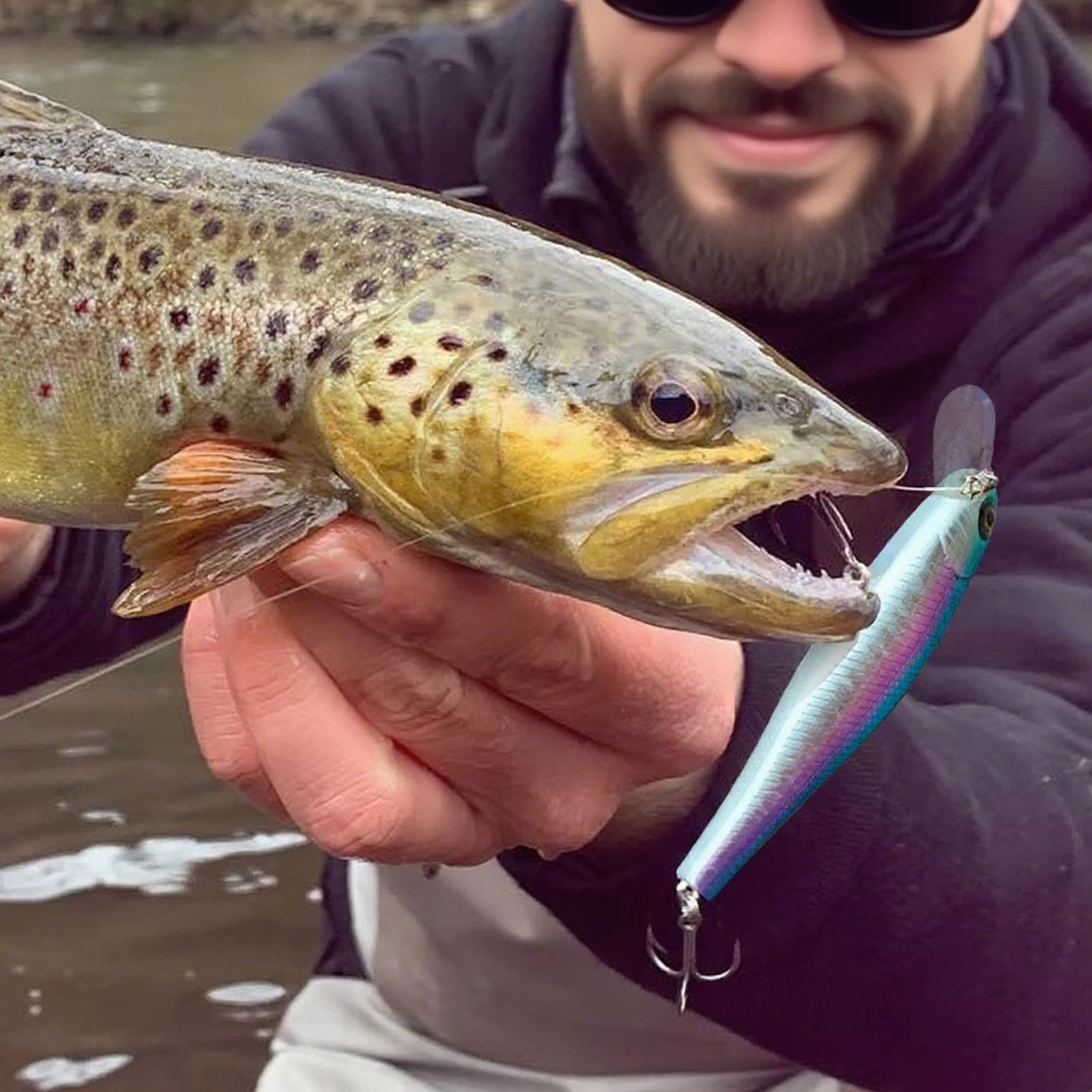 GOBAIT-señuelo de Pesca suspendido, 10g, 8,8 cm, anzuelos Minnow, Kit de Swimbait, aparejos de Pesca, sonajero Wobbler, cebo Cranbait, Jerkbaits de Pesca - imagen 5