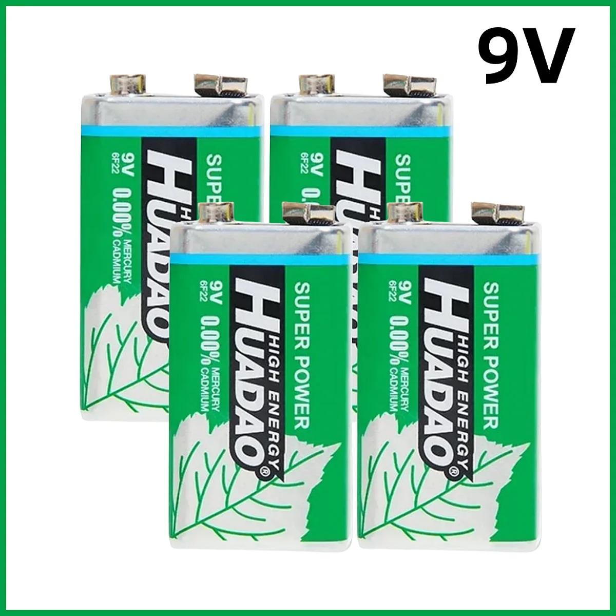 Pila 9V 6F22 de carbono para multímetro, alarma y micrófono - imagen 2