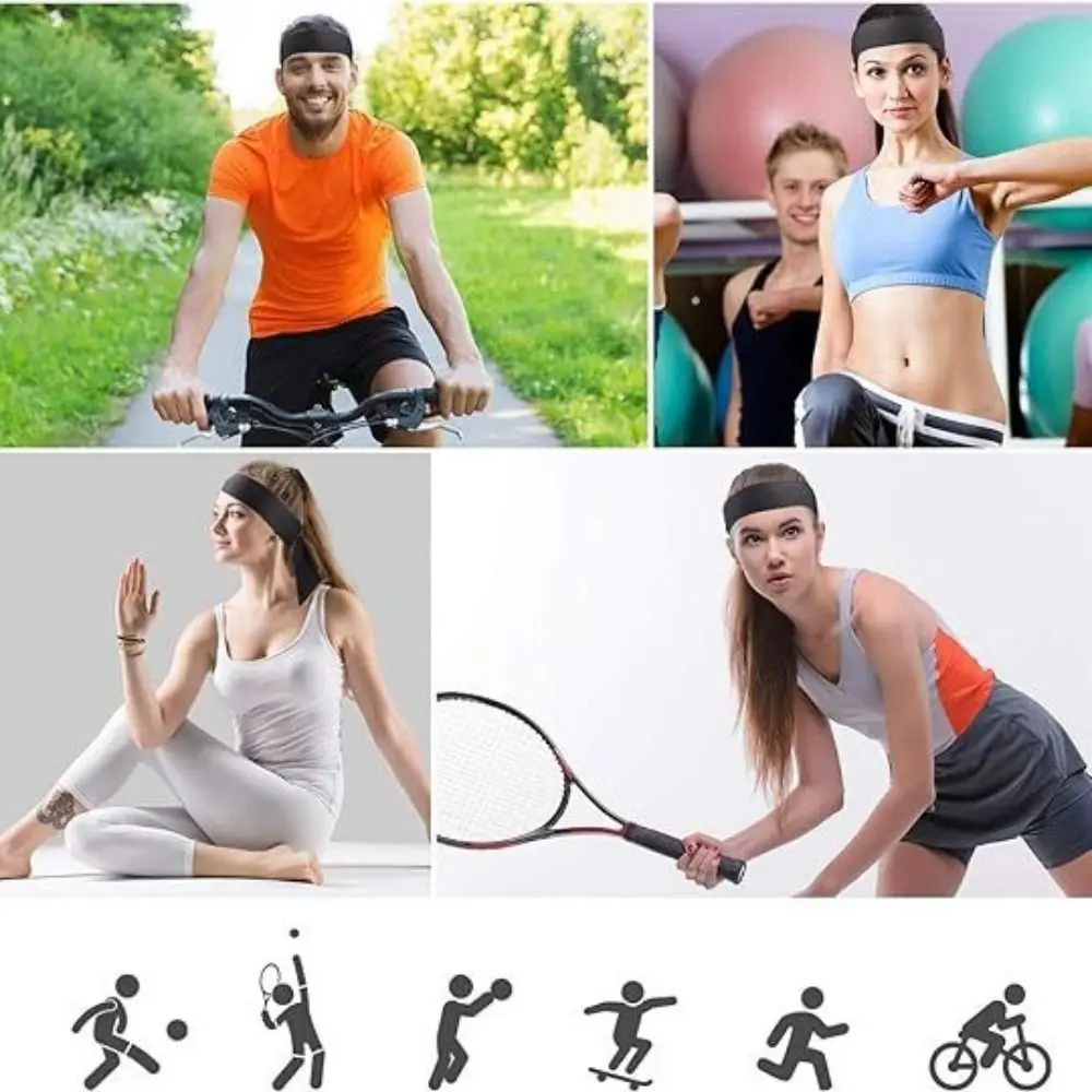 Manténgase activo y elegante con nuestras versátiles diademas diseñadas para varios deportes y actividades