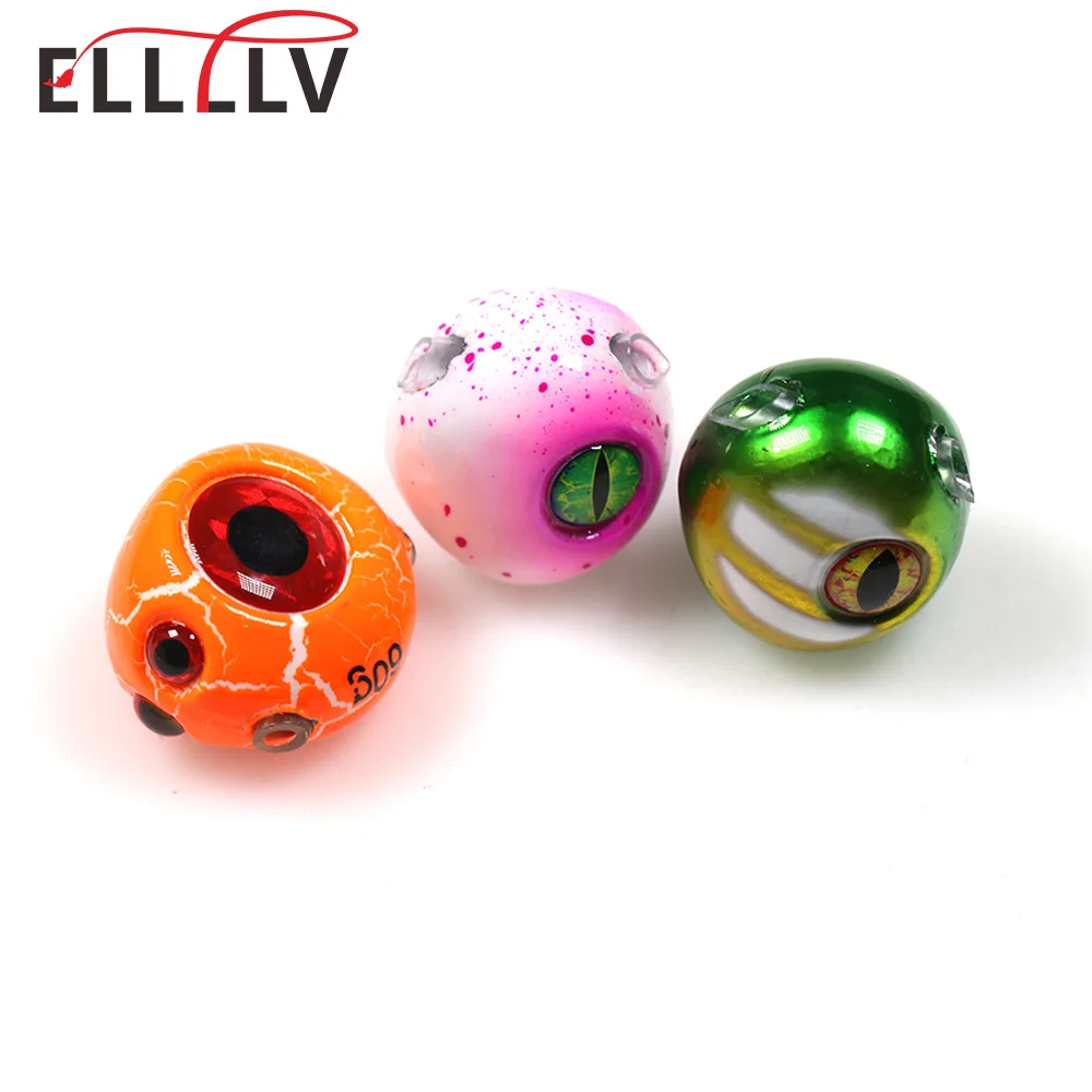 Elllv 1 pieza Kabura Pesca deslizador luminoso Jig Head Snapper/mar Bream Boat Pesca Trolling Jigging señuelo 60g 80g 100g