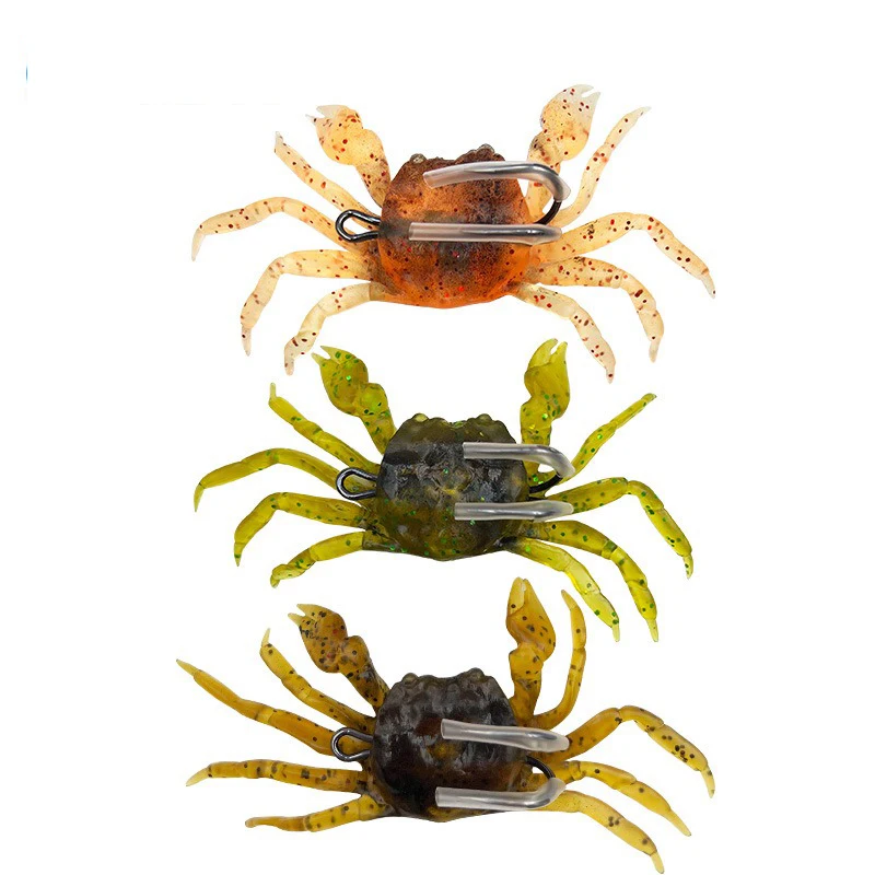 Señuelo de cangrejo artificial – Cebo vinilo para pesca agua dulce