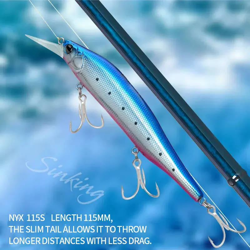 Señuelos de Pesca Minnow, 115mm, 16,7g, Tount, Jerkbait, Crankbait, Lucio, Wobbler, aparejos de Pesca japoneses, cebo de Pesca Swimbait - imagen 5