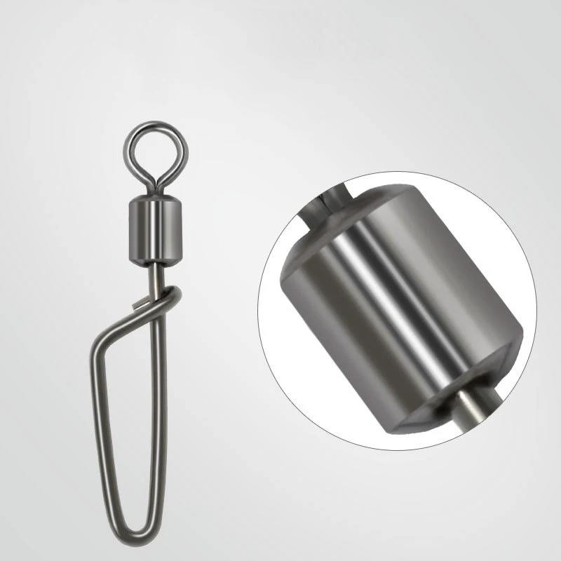 500 unids/lote rodamiento giratorio conector de Pesca accesorios de Pesca de carpa de cobre Snap Pin curvo anzuelo señuelo aparejos de Pesca - imagen 2