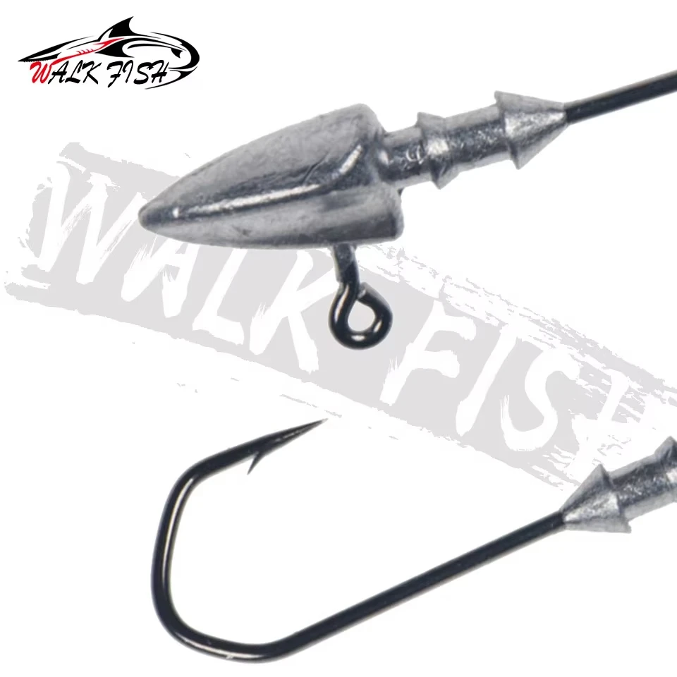 Anzuelos Jig Head Walk Fish – Antienganche con púas para vinilo - imagen 4
