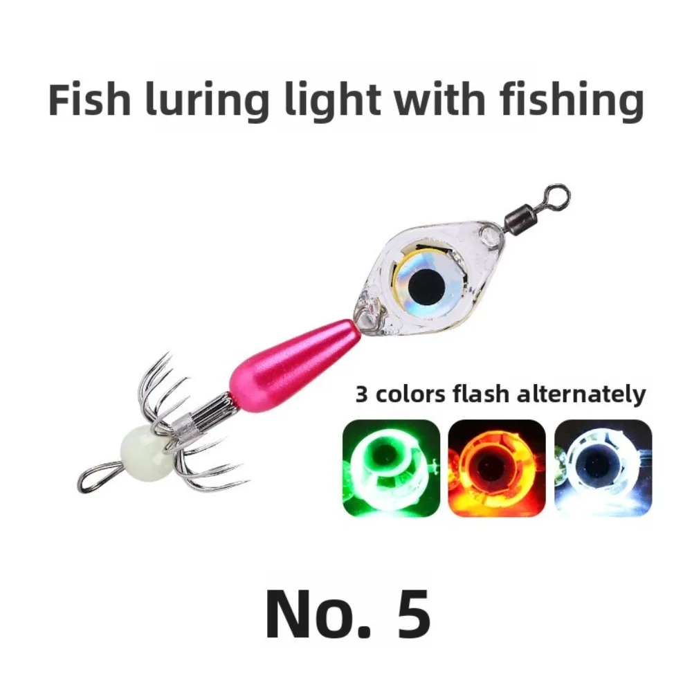 Señuelo de pesca con luz LED, anzuelos de calamar, anzuelo de luz electrónico resistente al agua, señuelo de calamar electrónico, señuelo de pesca LED, pesca en el mar