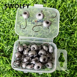 Swolfy-Mini anzuelos de pesca, 30 piezas, 1g, 1,8g, 3,5g