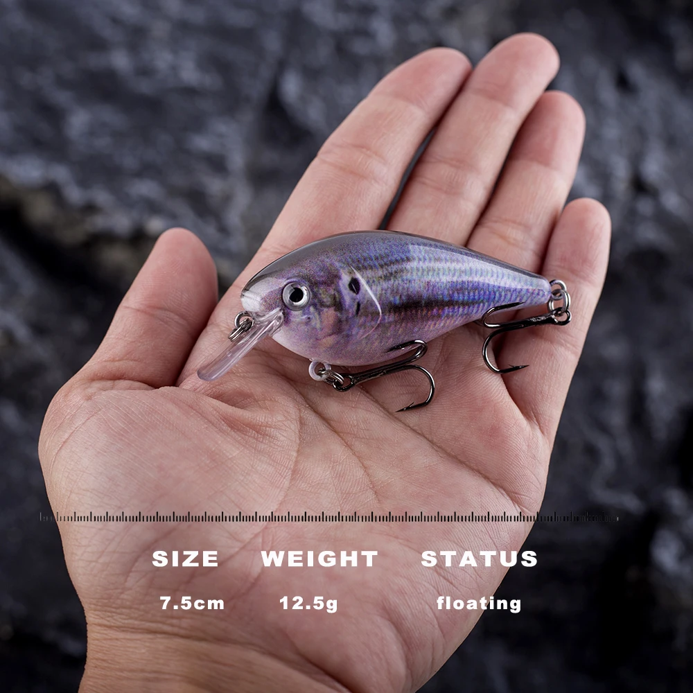 CCLTBA-cebos flotantes Crankbait de aguas profundas, Señuelos de Pesca duros, manivela Artificial, aparejos de pesca de lubina y trucha, 8,5 cm, 10g - imagen 2