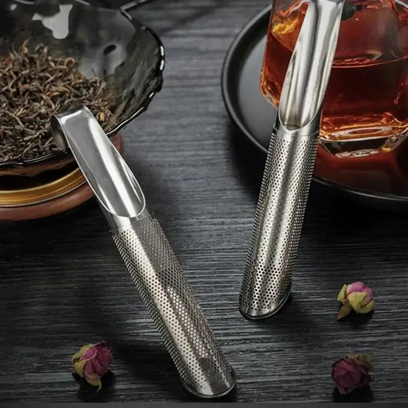 Colador de té de acero inoxidable telescópico con filtro - imagen 4