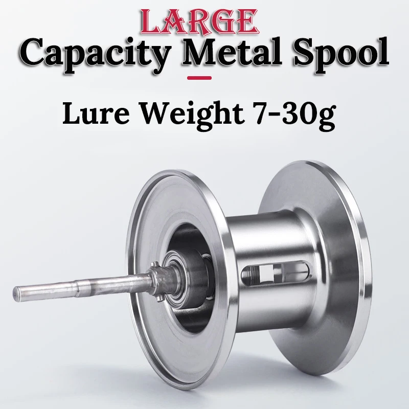 Carrete DE PESCA DE PINTURA metálica, carrete de baitcasting con carrete de aluminio, de fundición de freno magnético carrete, arrastre máximo 10kg, señuelo de agua dulce - imagen 5