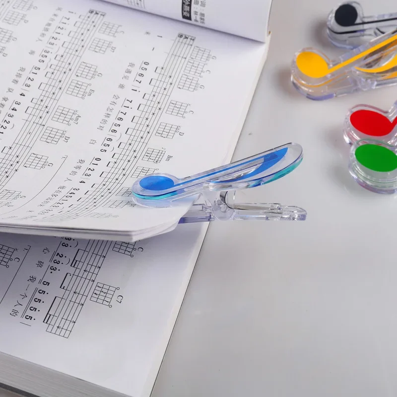 Clip de página de libro de música, Clip de nota de libro Musical, Clip de clave de sol de Piano de plástico, accesorios de guitarra musical - imagen 5