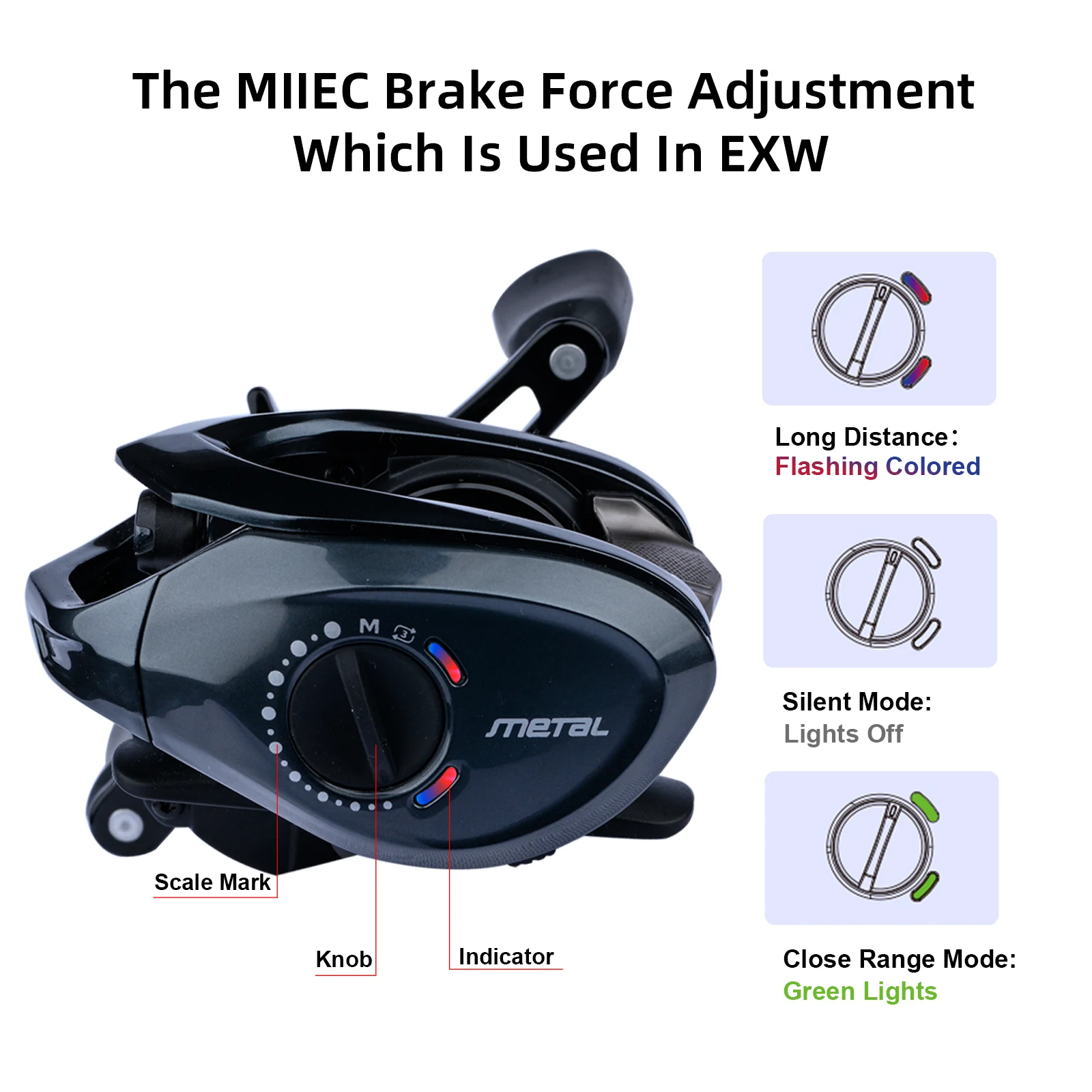 PURELURE CHEETAH AIR Metal tres modos DC marco de fibra de carbono Material banda de freno electrónico sonido Baitcast carretes de pesca 3,5-17g - imagen 3