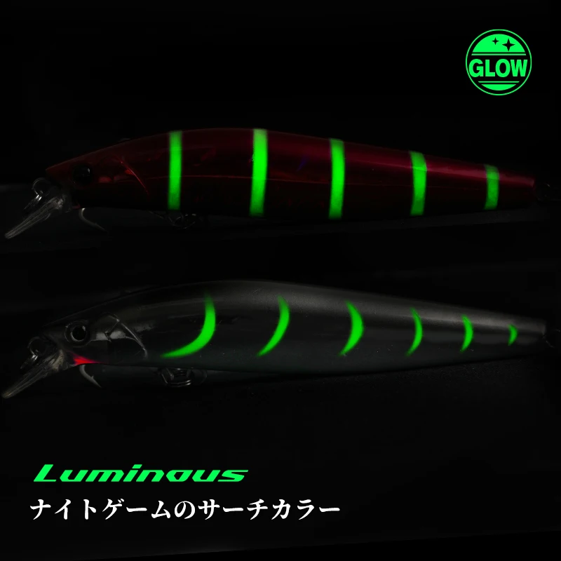 Señuelo de pesca TSURINOYA 98SP suspendido Minnow DW86 STINGER 98mm 14,5g cebos duros artificiales de agua salada Wobblers de peso de tungsteno para lubina - imagen 5