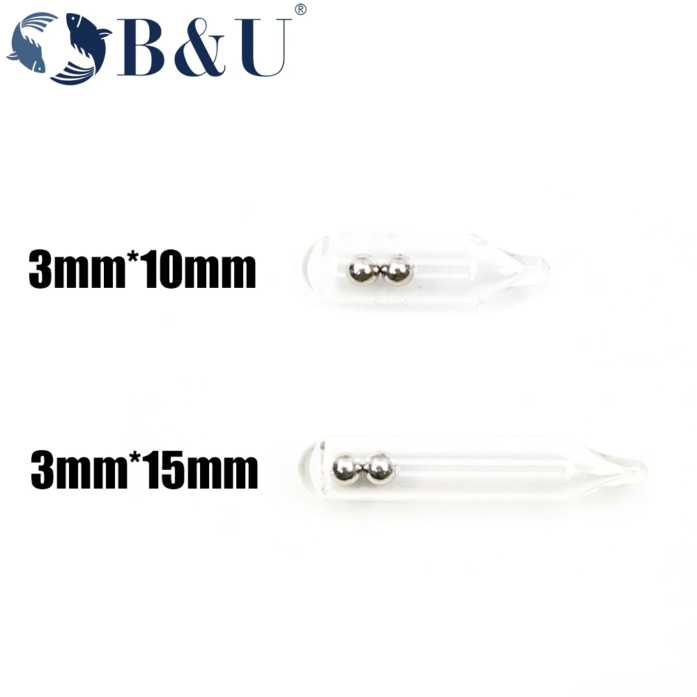 Sonajero de cristal B & U de 3mm/4mm/5mm, nuevo señuelo de pesca vertical, sonajeros de tubo de inserción, sonajeros para atraer moscas, atar sonajero de pesca - imagen 3