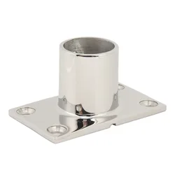 Accesorio de pasamanos para barcos de varios tamaños 90 °   Pasamanos de yate marino de acero inoxidable 316 resistente con base rectangular plateada en ángulo