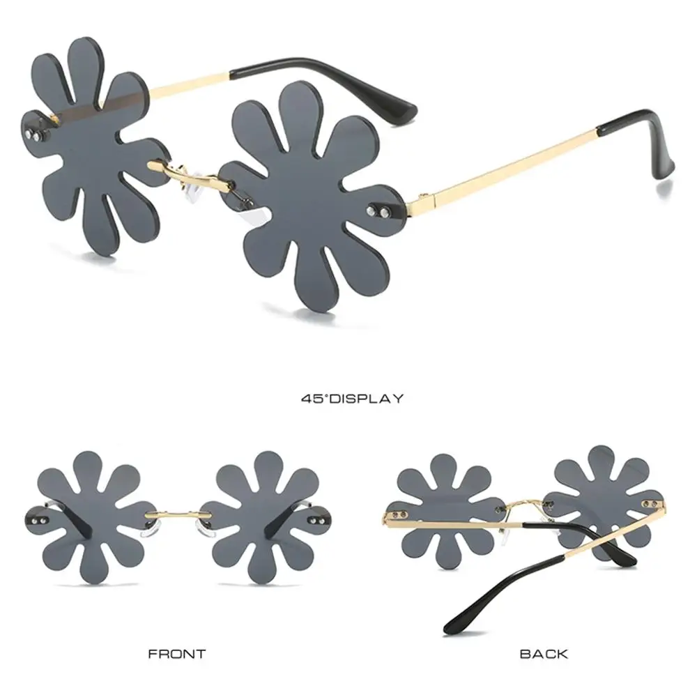 Gafas de sol elegantes y modernas en forma de flor con una pantalla de 45 ° perfecta para agregar un toque de estilo a cualquier atuendo