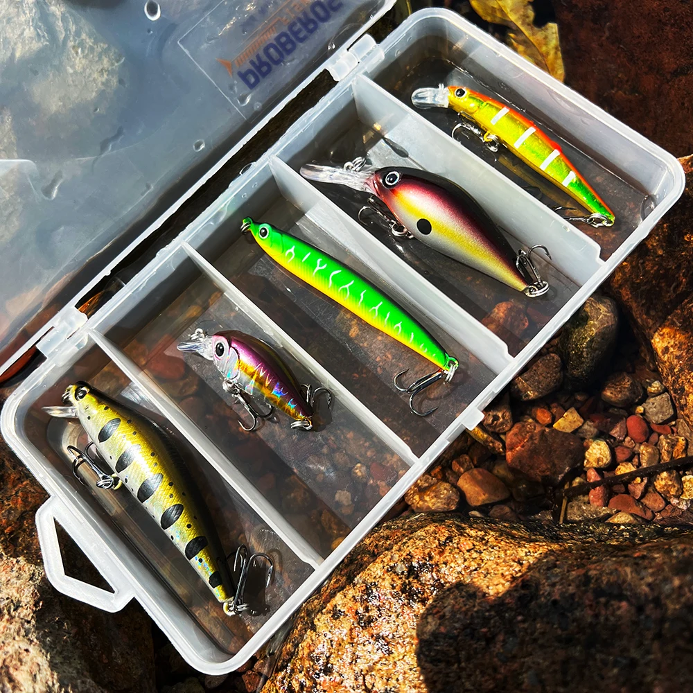 Proberos 5 uds Premium Minnow Crankbait Señuelos de Pesca cebos duros artificiales, Material ABS duradero - imagen 2