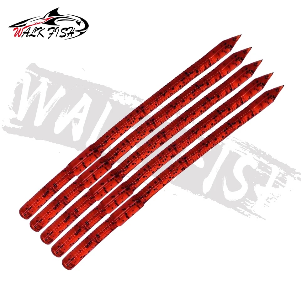 WALK FISH-señuelo falso de gusano suave, cebo de silicona de 3,8g, 135mm, Swimbait Artificial, equipo de invierno, aparejos de pesca de Lucio bajo el agua, 5 uds. - imagen 5