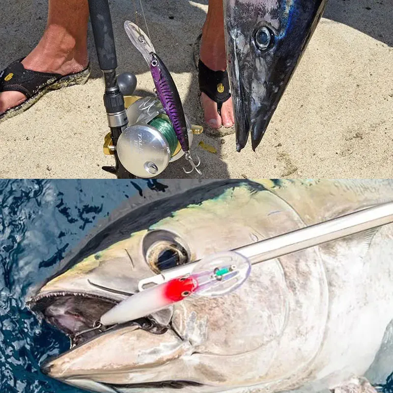 47g 140mm gran Trolling hundimiento Minnow Señuelos de Pesca buceo profundo agua de mar lubina cebo Artificial Pesca Wobbler Jerkbait Swimbait - imagen 5