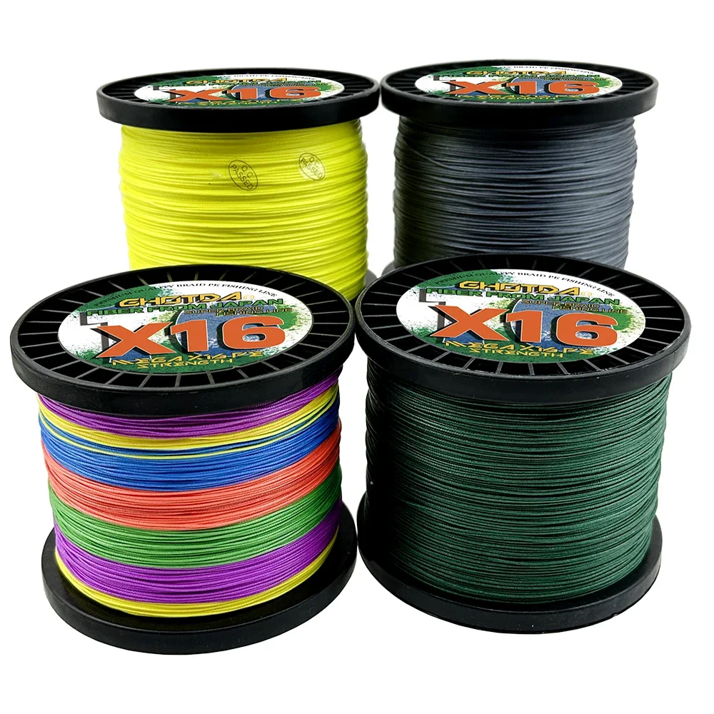 Línea GHOTDA PE X16/X8/X4, línea de pesca trenzada mejorada, multifilamento súper fuerte de 0,11mm-0,8mm, 1000M para toda la pesca con señuelo de carpa y peces - imagen 4