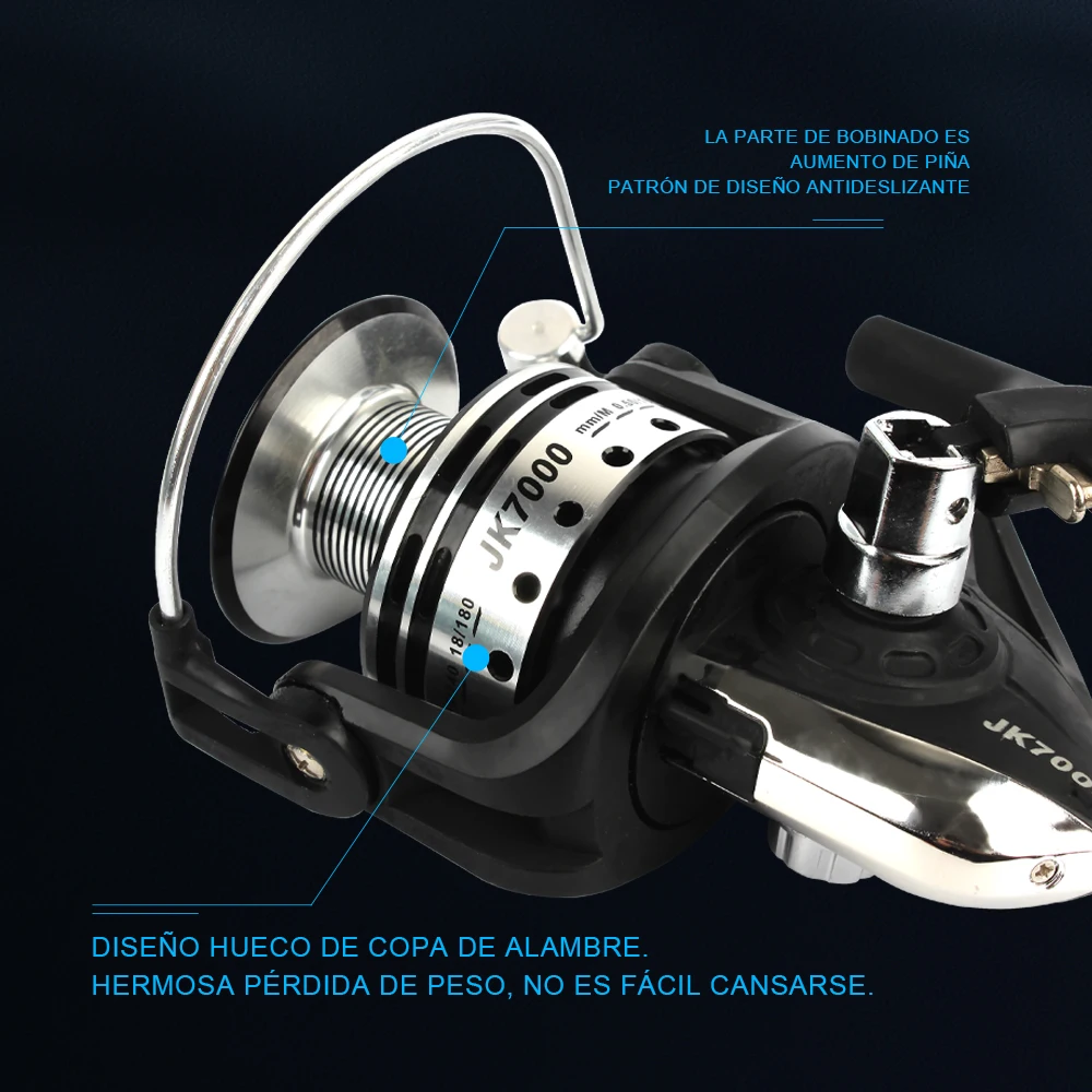 Carrete de pesca giratorio con rodamiento de acero inoxidable FTK 5,5: 1 arrastre de arandela para pesca en el mar pesca de carpa - imagen 4