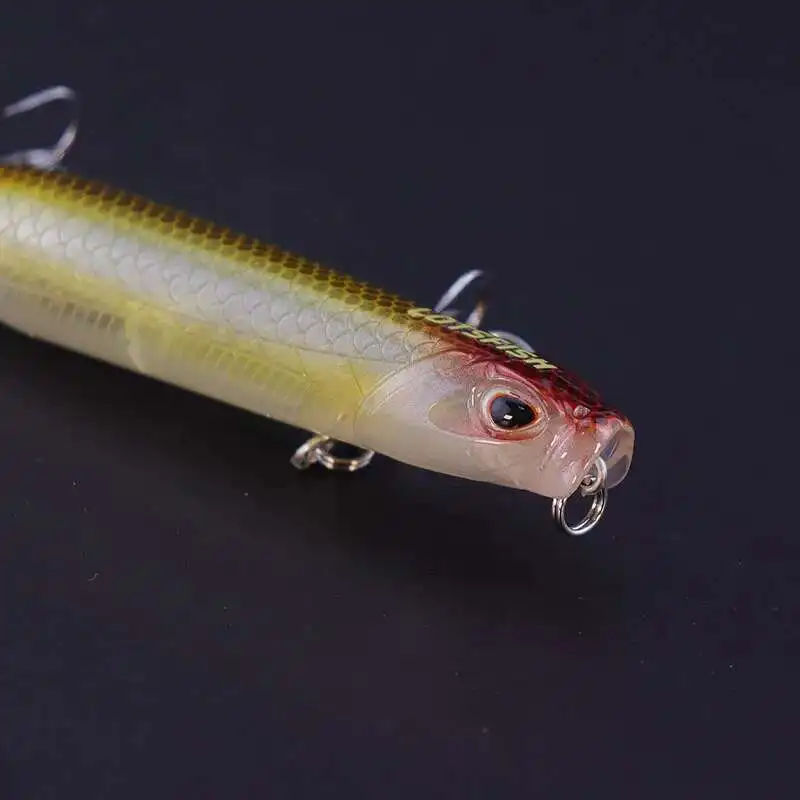 Señuelo de pesca con lápiz de agua superior, 8cm, 11,5g, revestimiento corporal, señuelo flotante, cebos duros artificiales realistas para pesca en agua dulce y salada - imagen 2