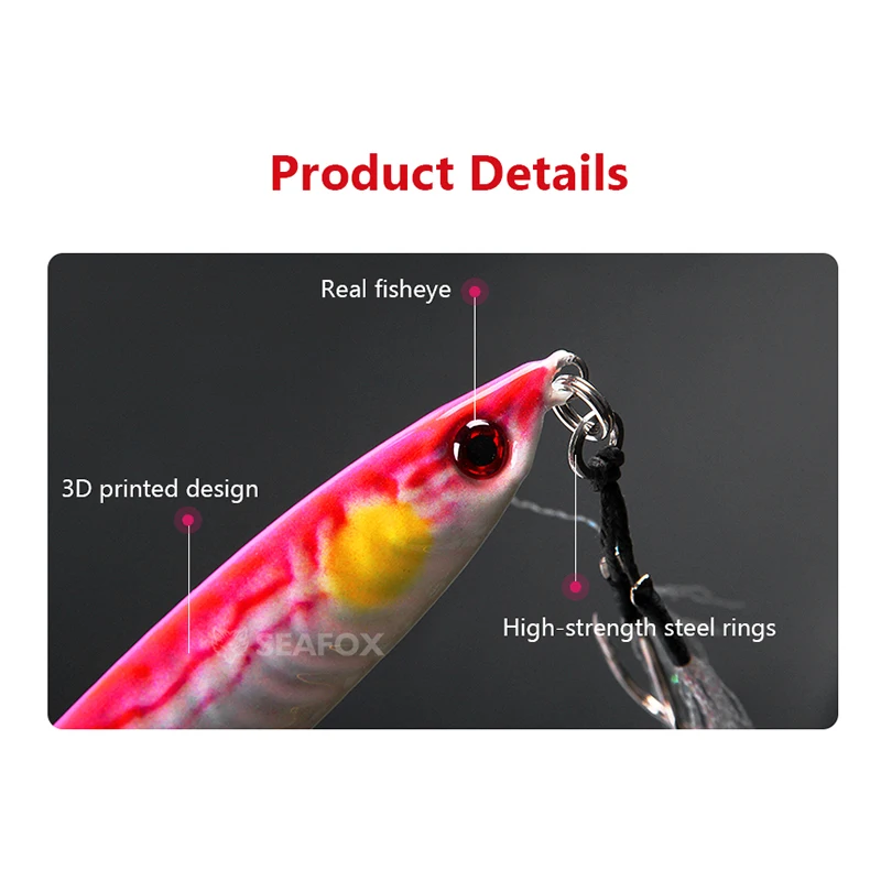 227 Jig Metálico UV 3D – Lanza larga para pesca en agua salada - imagen 4