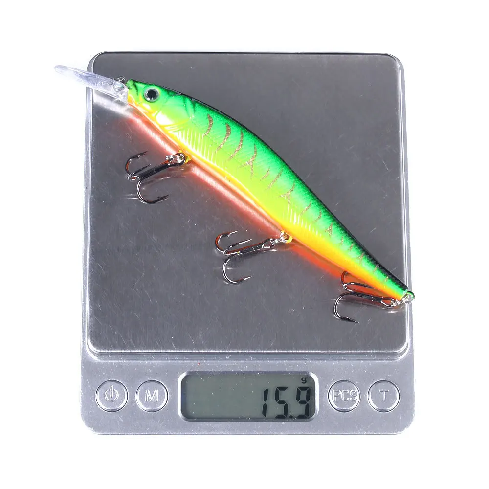 Señuelo de Pesca de piezas, cebo Artificial para pececillos, Crankbait, Wobblers, ojos 3D, perca, carpa, 115mm/14g - imagen 4