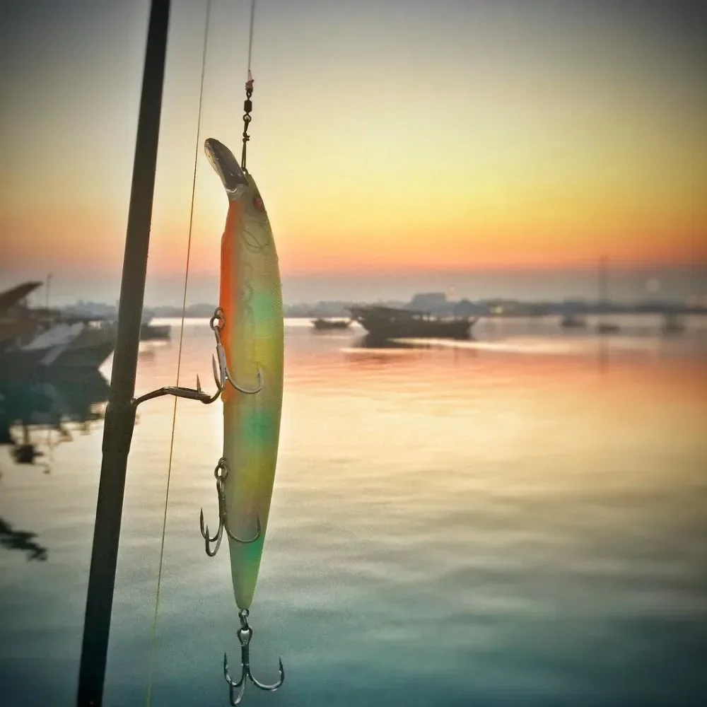 Señuelos Kanata Ayu 160F SW Barracuda, señuelo de lubina flotante profundo, Jerkbait de curricán, aparejos de mar, señuelo de lubina para Redsnapper - imagen 5