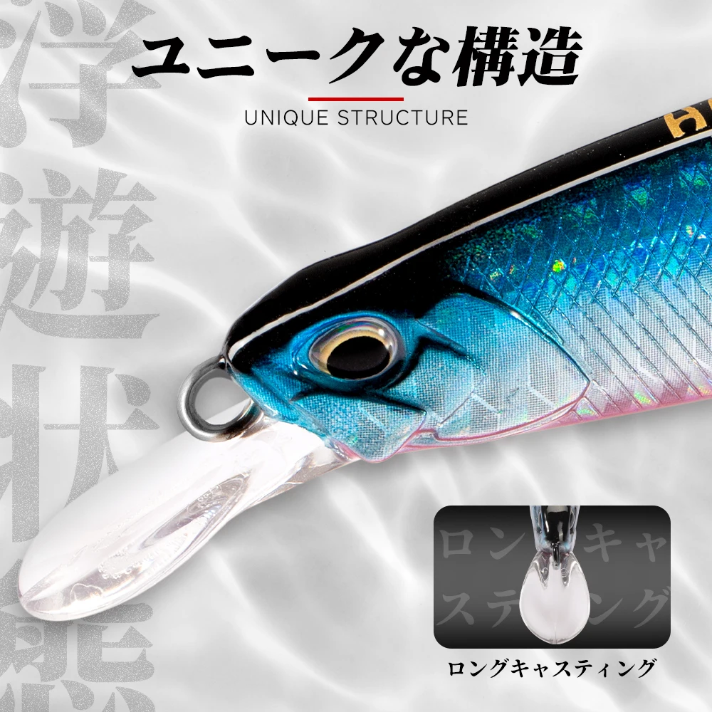 Hunthouse-señuelo de pececillo Ryuki, 60mm/7g, 80mm/13g, 95mm/16g, Wobbler de hundimiento, cebo duro de pesca de lubina - imagen 5