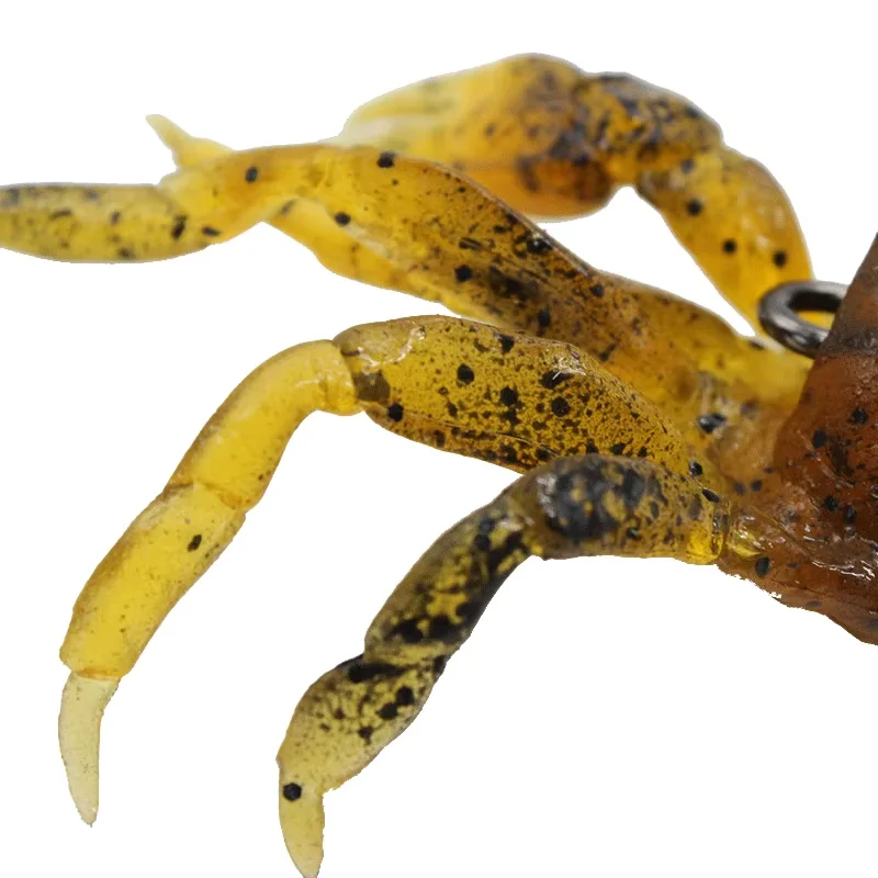 Cebo de carretera de pesca en el mar, cebo blando de 10cm y 34g, simulación 3D con gancho, cangrejo suave - imagen 2