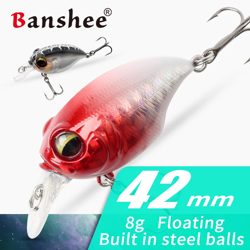 Banshee 42mm 8g alta calidad nuevos Crankbaits señuelo de pesca Wobblers para Lucio perca cebos para curricán Minnow Wobbler flotante - imagen 4
