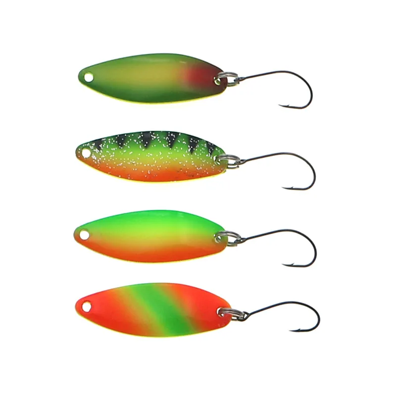 HISTOLURE Cucharas de pesca en forma de S, cebos metálicos giratorios artificiales, cuchara para trucha, 35 mm, 3,5 g - imagen 3