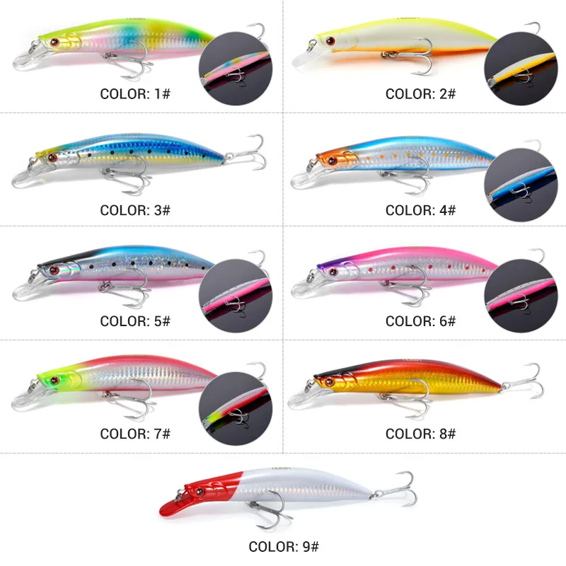 NOEBY-señuelo de pesca de 135mm y 30g, cebo duro Artificial, Wobbler de fundición larga para lubina, Lucio, Jerkbait - imagen 4