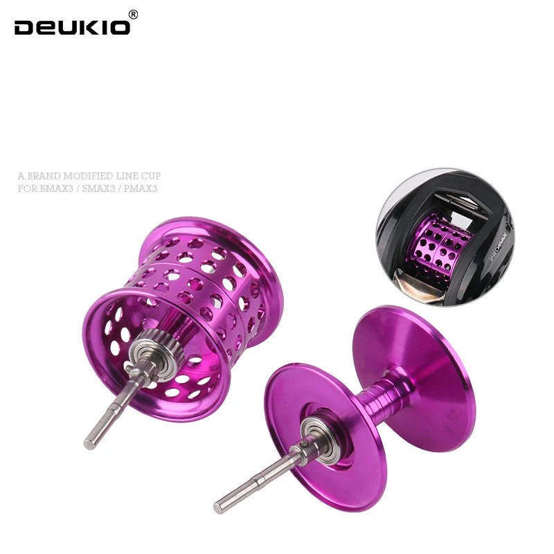 Carrete Baitcasting aluminio DIY de repuesto Shlow para PMAX3 BMAX3 SMAX3