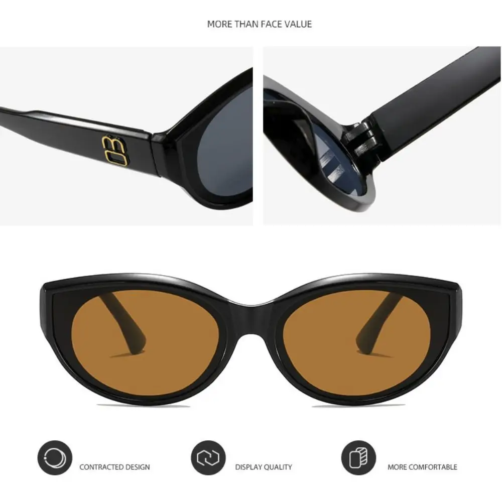 Gafas de sol Punk tipo ojo de gato, gafas protectoras solares, gafas de sol para exteriores, accesorios de decoración simples, gafas de sol negras - imagen 4