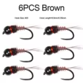6PCS Brown