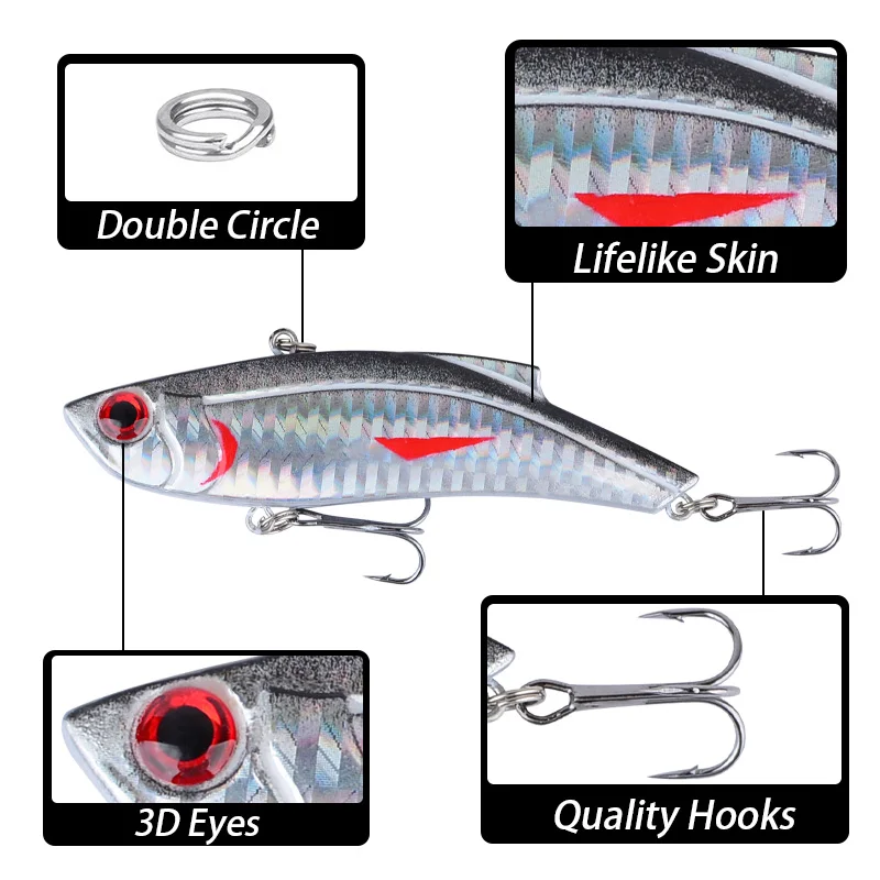 Señuelo VIB hundible – Crankbait duro para lubina y lucio - imagen 5