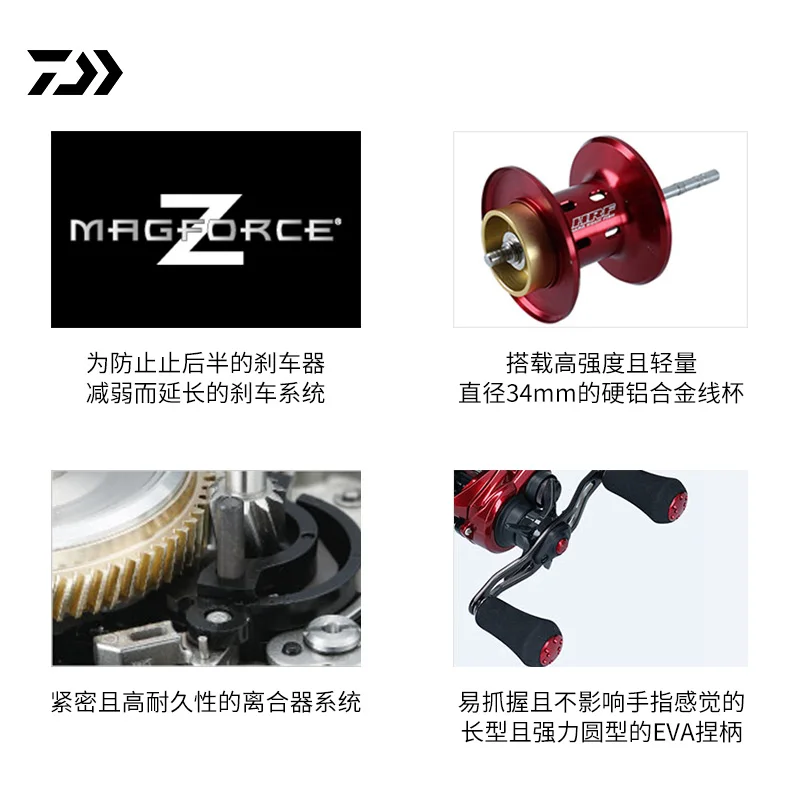 Carrete de Baitcasting especial DAIWA HRF PE Original, perfil de relación 8,1: 1, carretes de pesca en raíz y orilla, carrete de fundición larga - imagen 3