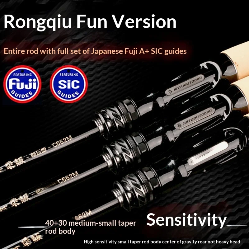 Jintu Ronggui Play Caña Spinning Lubina Fuji A+SIC Ultraligera