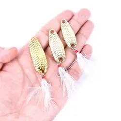 Cucharas metálicas con pluma – Wobbler para trucha y lubina