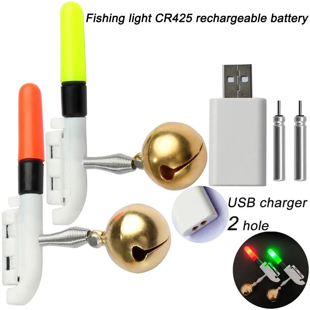 GOBAIT-palo de luz de pesca, campana LED CR425, batería de 3,6 V, carga USB, aparejos luminosos, lámpara brillante nocturna, herramientas, alarma de picadura de pescado - imagen 3
