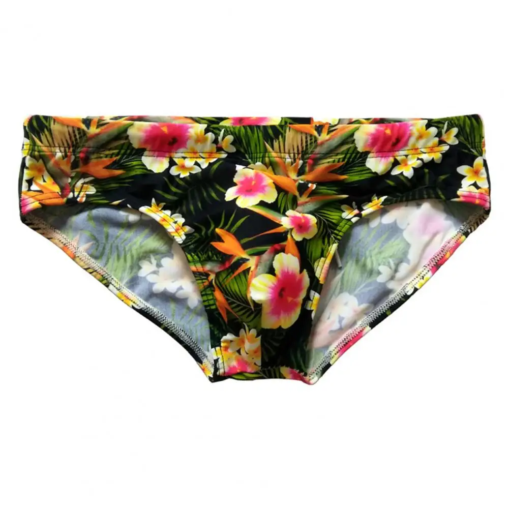 Traje de baño Sexy con estampado Floral, pantalones cortos de playa para hombre, pantalones cortos para surfear, bañadores con almohadilla de realce, trajes de baño para hombre, trajes de baño Sunga
