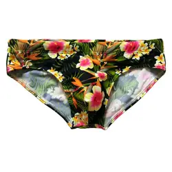 Traje de baño Sexy con estampado Floral, pantalones cortos de playa para hombre, pantalones cortos para surfear, bañadores con almohadilla de realce, trajes de baño para hombre, trajes de baño Sunga