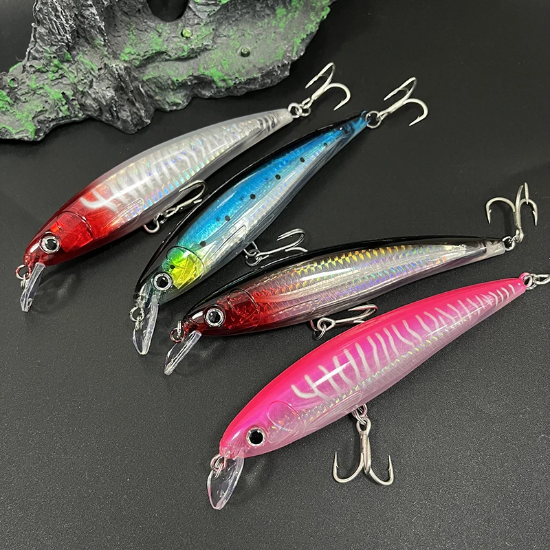 Señuelos Flotantes Wobblers UV Agua Salada Largo Alcance Jerkbait
