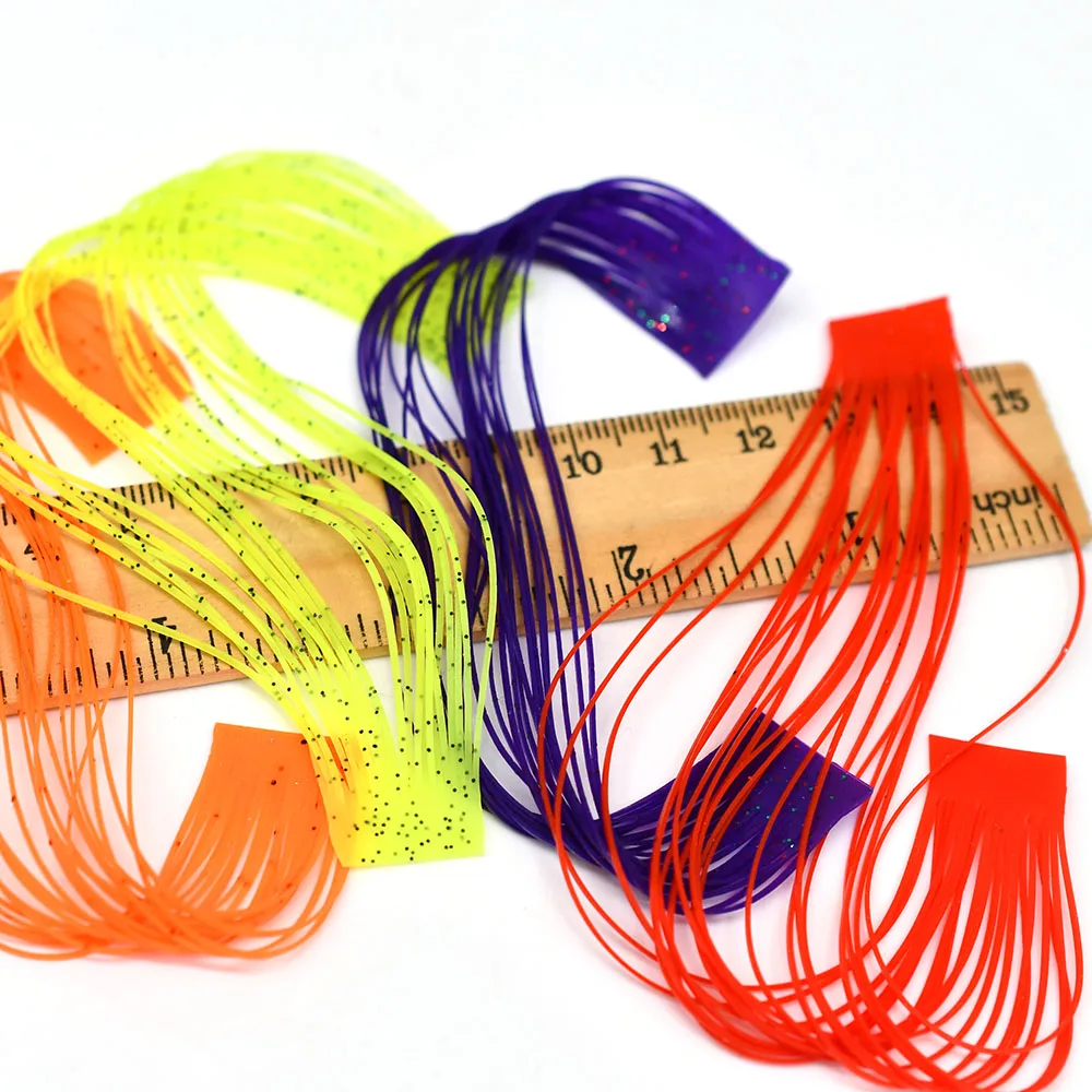 MNFT-señuelo de pesca de silicona, falda multicolor, capas de Material, plantillas artesanales, 2 uds. - imagen 5